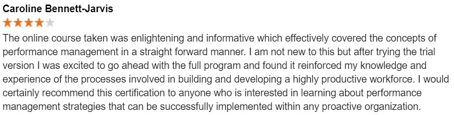 performance management training course